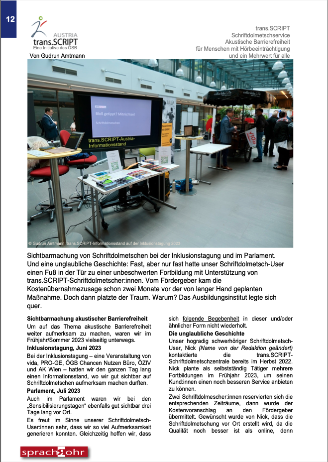 trans.SCRIPT im Parlament und ein Fall von Diskriminierung, S. 1